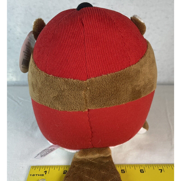Bucees Plush Beaver Toy Buc-ee’s Red Brown Round 7 in Stuffed Animal w/Tags - Picture 4 of 8
